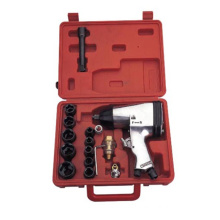 Fore air impact wrench kit set with 10pcs air sockets 1pcs hex wrench plastic case nipple oilpot extension bar oiler